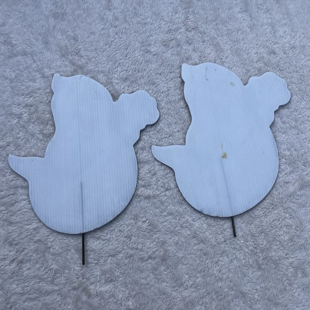 Vintage Halloween Die Cut Decorations Eureka Hallmark Ghost Yard Stakes Lot of 6